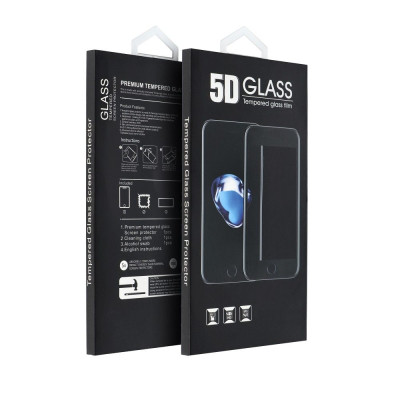 Xiaomi 11T / 11T Pro fekete Edzett Előlapi 5D Üvegfólia Full Glue (Teljes Felületen Ragad)