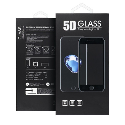 Xiaomi 11T / 11T Pro fekete Edzett Előlapi 5D Üvegfólia Full Glue (Teljes Felületen Ragad)
