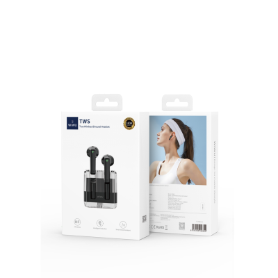 WIWU Bluetooth fülhallgató T21 TWS fekete