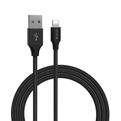 Devia kábel Gracious EC412 USB - Lightning 2,0 m 2,1A fekete
