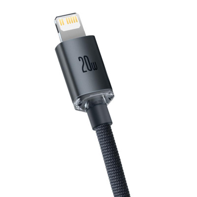 Baseus kábel Crystal Shine USB-C - Lightning 1,2 m 20W fekete