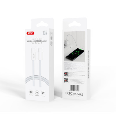 XO kábel NB-Q260A PD USB-C - USB-C 1m fehér 60W