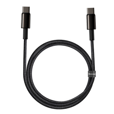 Baseus kábel Tungsten PD USB-C - USB-C 1,0 m fekete 100W