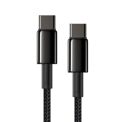 Baseus kábel Tungsten PD USB-C - USB-C 1,0 m fekete 100W
