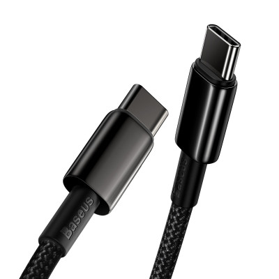 Baseus kábel Tungsten PD USB-C - USB-C 1,0 m fekete 100W