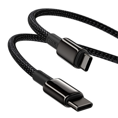 Baseus kábel Tungsten PD USB-C - USB-C 1,0 m fekete 100W