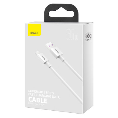 Baseus kábel Superior USB - USB-C 1,0 m fehér 66W