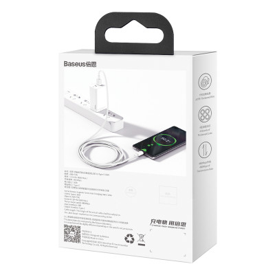 Baseus kábel Superior USB - USB-C 1,0 m fehér 66W