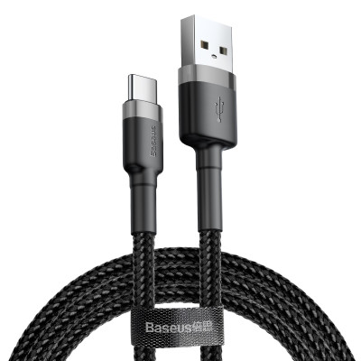 Baseus kábel Cafule USB - USB-C 1,0 m 3A szürke-fekete