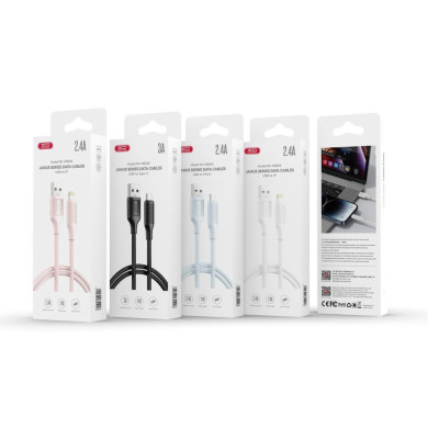 XO kábel NB265 USB - USB-C 1,0m 3A fehér