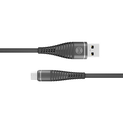 Forever Shark kábel USB - microUSB 1,0 m 2A fekete