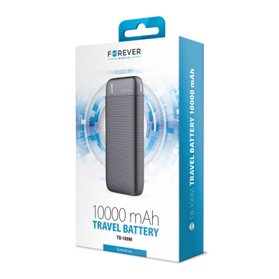 Forever power bank TB-100M 10000 mAh fekete