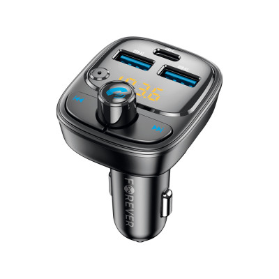 Forever FM Transzmitter Bluetooth 2 x USB-A 1 x USB-C PD 30W TR-370 fekete