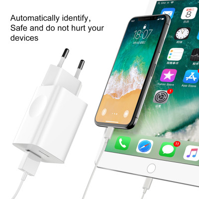 Baseus fali töltő QC 3.0 1x USB 3A fehér