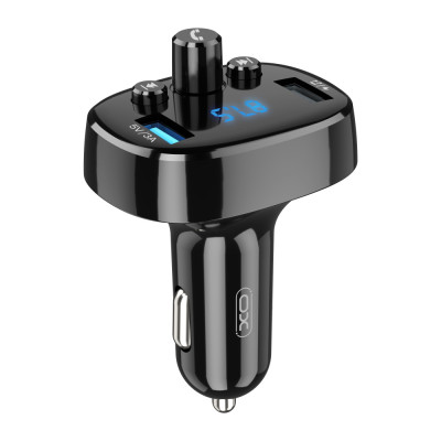 XO FM Transzmitter BCC02 Bluetooth MP3 autós töltő 15W fekete