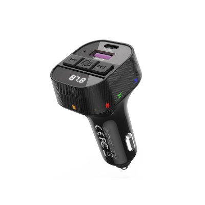 XO FM Transzmitter BCC17 Bluetooth MP3 autós töltő 30W fekete