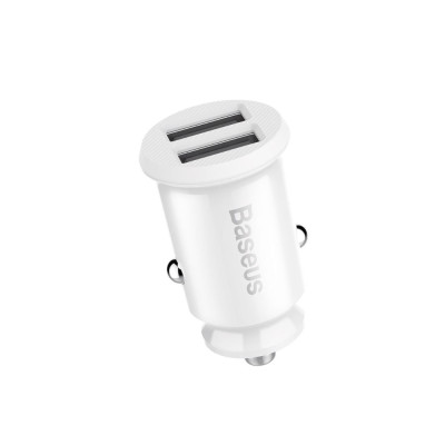 Baseus autós töltő Grain 2x USB 3,1A fehér