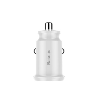 Baseus autós töltő Grain 2x USB 3,1A fehér