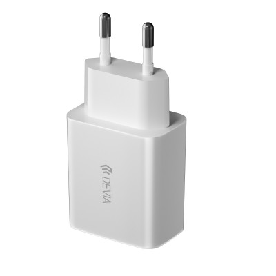 Devia fali töltő Smart 2x USB 2,4A fehér + microUSB kábel