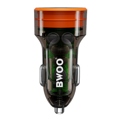 BWOO 38W gyors átlátszó autós töltő BO-CC85 QC 18W + PD 20W