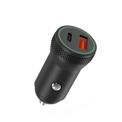 XO autós töltő CC33 PD QC 3.0 18W 1X USB 1x USB-C fekete