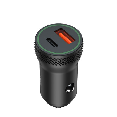 XO autós töltő CC33 PD QC 3.0 18W 1X USB 1x USB-C fekete