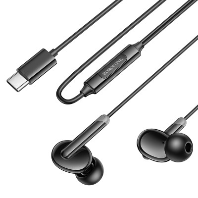 Borofone fülhallgató BM92 Refined mikrofonnal Type C (DAC) fekete