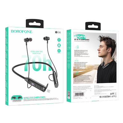 Borofone sport fülhallgató BE66 Bluetooth fekete