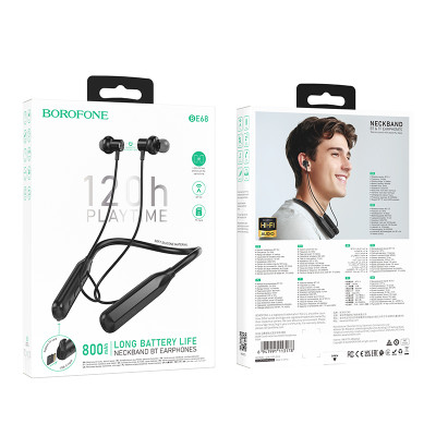 Borofone sport fülhallgató BE68 Cloud Bluetooth fekete