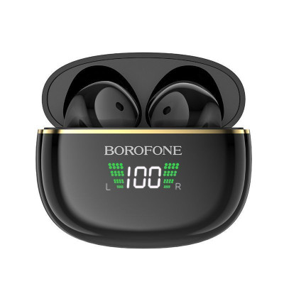 Borofone TWS Bluetooth fülhallgató BW30 Cheerful fekete