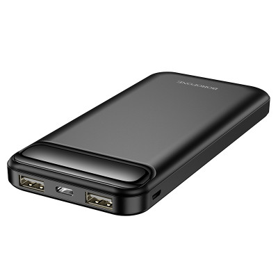 Borofone power bank 10000mAh BJ14 Freeway - 2xUSB - fekete