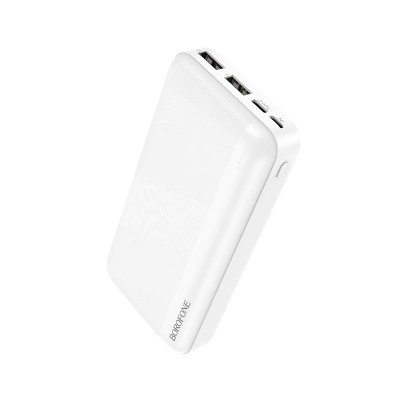Borofone power bank 20000mAh BJ27A Pindar - 2xUSB - fehér