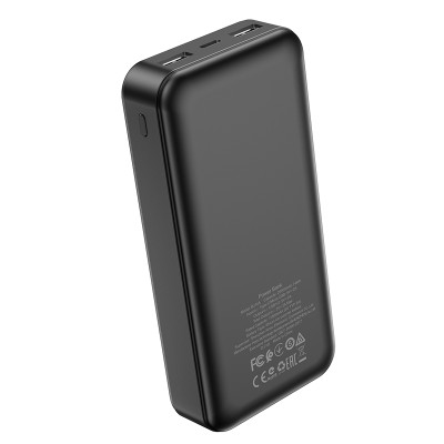 Borofone power bank 20000mAh BJ14A Freeway - 2xUSB - fekete