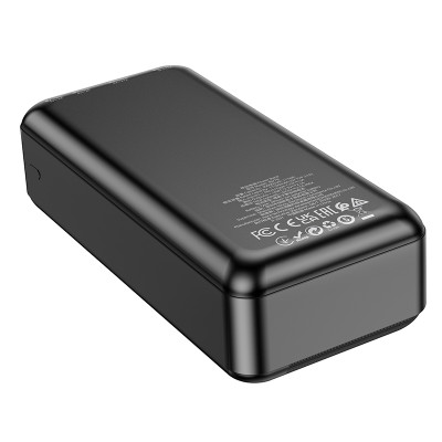 Borofone power bank 30000mAh BJ27B Pindar - 2xUSB - fekete