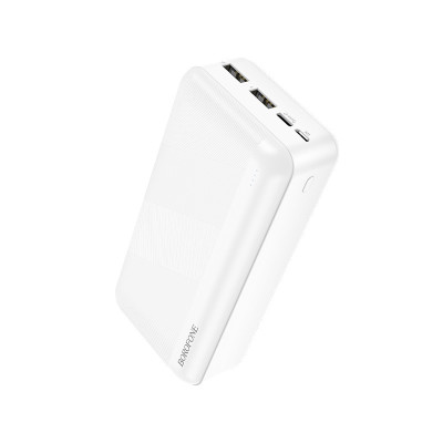 Borofone power bank 30000mAh BJ27B Pindar - 2xUSB - fehér
