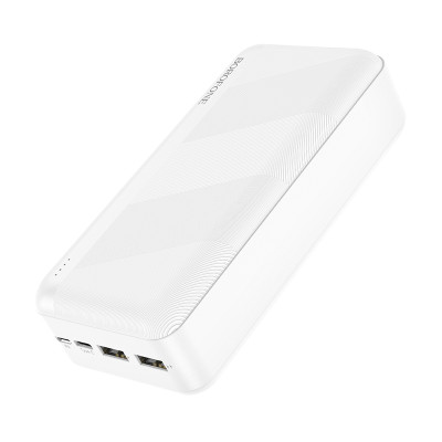 Borofone power bank 30000mAh BJ27B Pindar - 2xUSB - fehér