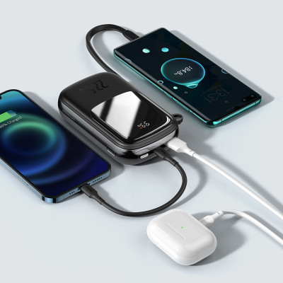 Baseus power bank 20000mAh Qpow Pro - USB + Type C - PD 22,5W Type C kábellel (PPQD060301) fekete