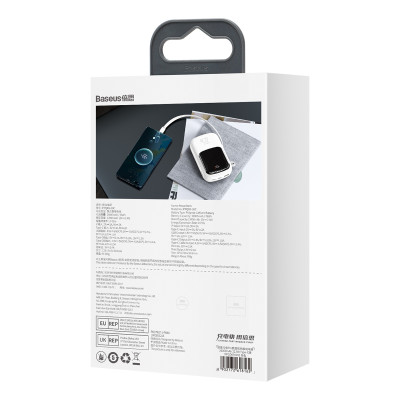 Baseus power bank 20000mAh Qpow Pro - USB + Type C - PD 22,5W Type C kábellel (PPQD060302) fehér
