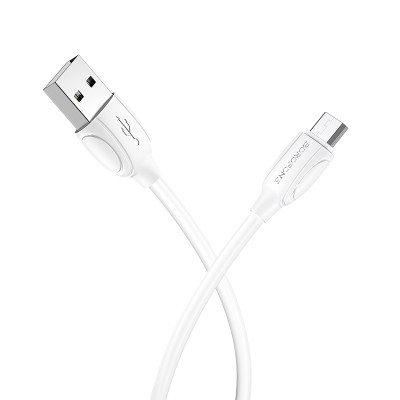 Borofone kábel BX19 Benefit - USB - Micro USB - 2,4A 1 méter fehér