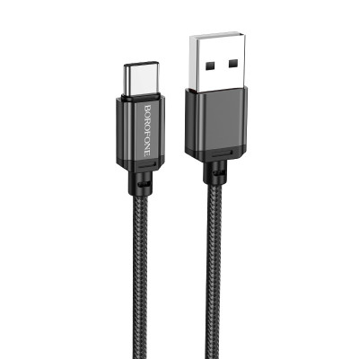 Borofone kábel BX87 Sharp - USB - Type C - 3A 1 méter fekete