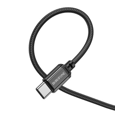 Borofone kábel BX87 Sharp - USB - Type C - 3A 1 méter fekete