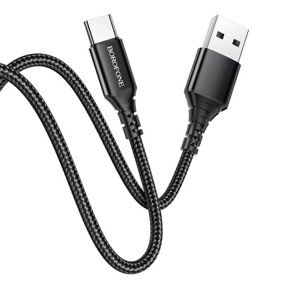 Borofone kábel BX54 Ultra Bright - USB - Type C - 3A 1 méter fekete