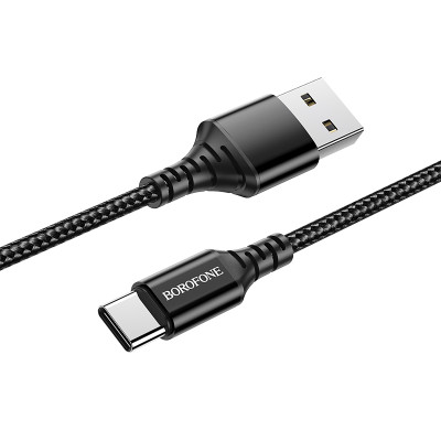 Borofone kábel BX54 Ultra Bright - USB - Type C - 3A 1 méter fekete