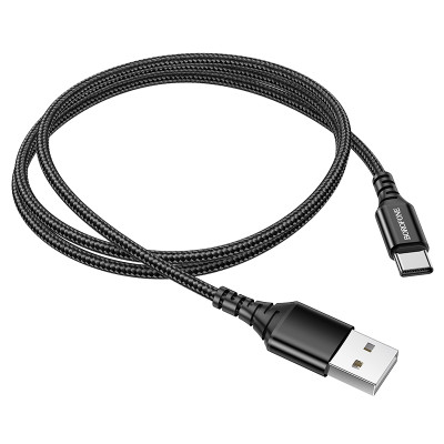 Borofone kábel BX54 Ultra Bright - USB - Type C - 3A 1 méter fekete