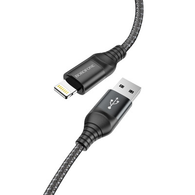 Borofone kábel BX56 Delightful - USB - Lightning - 2,4A 1 méter fekete