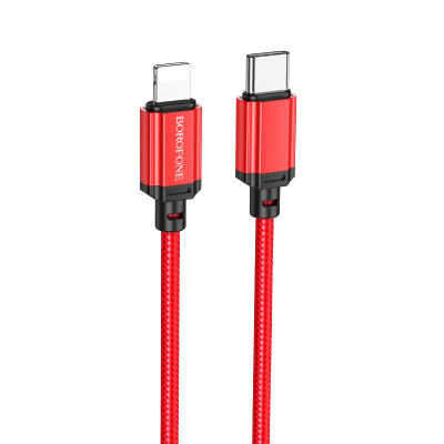 Borofone kábel BX87 Sharp - Type C - Lightning - PD 20W 1 méter piros
