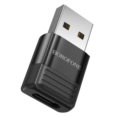 Borofone adapter BV18 - USB - Type C - fekete