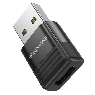 Borofone adapter BV18 - USB - Type C - fekete