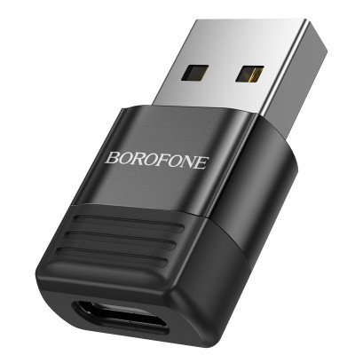 Borofone adapter BV18 - USB - Type C - fekete