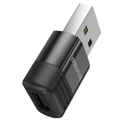 Borofone adapter BV18 - USB - Type C - fekete